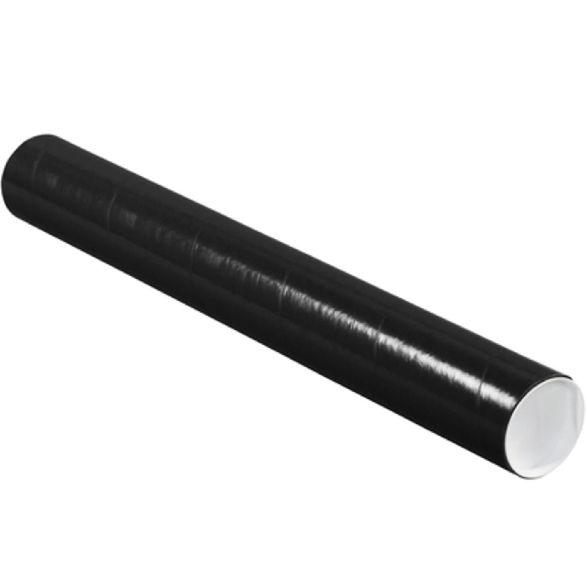 Stock Packaging Black Tubes with Caps — 3in. x 24in., 24 Pcs, Model# P3024BL